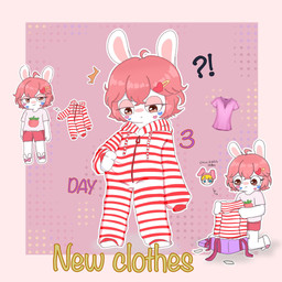 anthro bent_arm blonde_hair blue_markings blush bottomwear box brown_eyes cheek_markings clothed clothed_anthro clothed_female clothing clothing_pull container cosplay crossover_cosplay duo exclamation_point eyelashes facial_markings female footwear fully_clothed fully_clothed_anthro fully_clothed_female gift_box hair half-closed_eyes head_markings heart_(marking) kneeling light long_ears looking_at_self looking_at_viewer male markings mitten_hands narrowed_eyes noseless onesie outline pink_background pink_bottomwear pink_clothing pink_hair pink_markings pink_shirt pink_shorts pink_t-shirt pink_topwear pockets question_mark shirt shoes short_hair shorts simple_background smile smiling_at_viewer standing t-shirt tan_eyelids tan_inner_ear text topwear white_clothing white_footwear white_onesie white_outline white_shoes wide_eyed zipper peypey_mei1925 popee_the_performer raving_rabbids rayman_(series) ubisoft fan_character pey_(peypey_mei1925) popee_(popee_the_performer) human lagomorph mammal rabbid 1:1 2025 artist_name colored crossover digital_drawing_(artwork) digital_media_(artwork) english_description english_text full-length_portrait hi_res lighting multiple_scenes portrait shaded