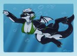 anthro big_breasts bikini breasts clothing collar female small_wings solo swimming swimwear tail two-piece_swimsuit underwater water wings madame_(artist) zirc mythology sesh_syrish cetacean dolphin dragon hybrid mammal marine mythological_creature mythological_scalie oceanic_dolphin orca scalie toothed_whale