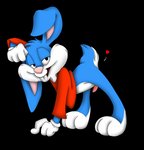 anthro ass_up bedroom_eyes ears_down genitals looking_at_viewer male narrowed_eyes penis pivoted_ears seductive smile solo tiptoes young young_anthro young_male amegared tiny_toon_adventures warner_brothers buster_bunny lagomorph leporid mammal rabbit alpha_channel