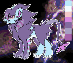 coontail_hair female feral fluffy fluffy_ears fur fur_markings markings multiple_piercings piercing solo standing tail vedacia nintendo pokemon delsyn_(veevobyte) generation_4_pokemon luxray pokemon_(species) colored digital_media_(artwork) model_sheet