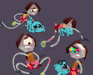 anthro ass_up awkward_pose bodily_fluids cum cum_in_mouth cum_inside duo erection fellatio floating_arms floating_head genital_fluids genitals glitching_body hesitant hot_dogging interspecies male male/male oral penile penis sex size_difference static tail unusual_anatomy unusual_bodily_fluids unusual_cum unusual_genital_fluids unusual_genitalia unusual_penis young chimeracocks cartoon_network the_amazing_world_of_gumball gumball_watterson rob_(tawog) cyclops felid feline humanoid mammal tailed_humanoid absurd_res hi_res