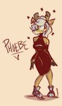 anthro big_eyes blonde_hair cleavage_cutout clothing cutout ear_piercing ear_ring female footwear hair horn piercing ring_piercing shoelaces shoelaces_untied shoes simple_background smile sneakers solo spots bbravaa phoebe_(bbravaa) deer mammal absurd_res hi_res