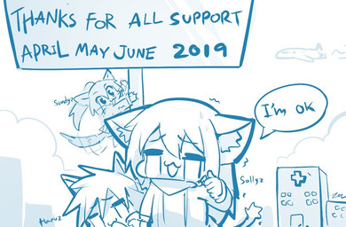 aircraft airplane anthro bodily_fluids ear_tuft female male open_mouth simple_background tears text tuft vehicle white_background sollyz canid canine canis domestic_cat domestic_dog felid feline felis mammal 2019 english_text monochrome signature