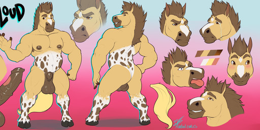 3_balls 5_fingers anatomically_correct anatomically_correct_anus anatomically_correct_genitalia anatomically_correct_penis animal_genitalia animal_penis anthro anus backsack balls biceps biped black_hooves blush bodily_fluids brown_balls brown_body brown_fur brown_mane brown_nipples brown_penis brown_perineum brown_spots butt cloven_hooves color_swatch crying disgust equine_genitalia equine_penis erection expressions eyebrows fingers frown fully_sheathed fur genitals gesture glistening gradient_background grumpy hooves looking_at_viewer male mane markings medial_ring multi_balls multi_genitalia multicolored_body multicolored_fur multicolored_penis multiple_poses musclegut muscular muscular_anthro muscular_male navel nipples nude one_eye_closed open_mouth pecs penis perineum pink_penis pink_tongue pose puffy_anus sad sheath side_view simple_background smile smirk snout solo spots spotted_body spotted_fur standing tail tan_body tan_fur tears teeth thick_penis tongue tongue_out two_tone_penis vein veiny_penis waving white_body white_fur yellow_tail marlon.cores cloud_(jmmiii) equid equine horse mammal 2017 digital_media_(artwork) hi_res model_sheet signature