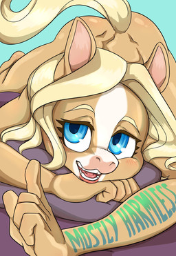 anthro ass_up blush female fur hair looking_at_viewer nude open_mouth simple_background smile solo tail teeth text daigaijin equid equine horse mammal pony digital_media_(artwork) english_text hi_res