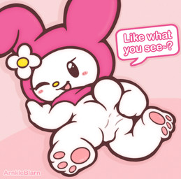 anthro anus blush butt chibi clothing dialogue ears_up featureless_crotch featureless_hands feet female floppy_ears flower fur glistening glistening_pawpads happy headgear headwear hood looking_at_viewer lying null on_front one_eye_closed pawpads paws pink_clothing pink_headwear pink_hood plant plushie plushie-like plushophilia presenting presenting_anus presenting_hindquarters scut_tail short_tail simple_background simple_eyes smile smiling_at_viewer solo speech_bubble spread_butt spreading tail taunting text white_body white_fur wink winking_at_viewer young young_anthro young_female arnkleblarn onegai_my_melody sanrio my_melody lagomorph leporid mammal rabbit english_text hi_res