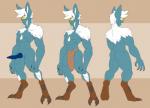 1_eye big_ears blue_penis butt claws erection fur genitals hair knot male muscular muscular_humanoid muscular_male nude penis simple_background solo tusks white_hair yellow_eyes undeadkitty13 echo_(doubleecho) alien humanoid norn_(doubleecho) flat_colors hi_res model_sheet