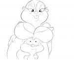 age_difference anthro areola big_breasts breasts clothing duo female foreplay half-closed_eyes male male/female narrowed_eyes older_female smile young younger_male unknown_artist animaniacs warner_brothers mrs._munk_(animaniacs) skippy_squirrel chipmunk ground_squirrel mammal rodent sciurid tree_squirrel graphite_(artwork) hi_res monochrome pencil_(artwork) traditional_media_(artwork)