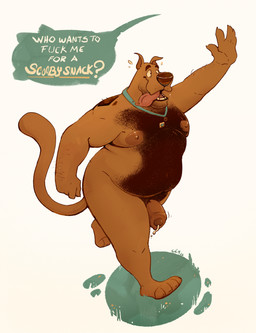 anthro anthrofied areola balls belly belly_hair belly_overhang big_areola big_belly big_moobs big_penis bodily_fluids body_hair chest_hair claws collar collar_tag dripping drooling eyebrows facial_hair fatpad flying_sweatdrops foreskin fur genital_fluids genitals gesture glans grass hair hairy half-erect hand_gesture humanoid_genitalia humanoid_penis imminent_sex inviting inviting_to_sex male moobs motion_lines navel nipples nude offscreen_character open_mouth open_smile overweight overweight_anthro overweight_male penis plant precum precum_drip profanity pubes running saliva saliva_on_tongue simple_background smile solo stubble sweat sweatdrop teeth text thick_arms thick_penis thick_thighs tongue tongue_out tuft unretracted_foreskin white_background chocolateandmilk hanna-barbera scooby-doo_(series) scooby-doo canid canine canis domestic_dog great_dane mammal mastiff molosser 2026 english_text hi_res