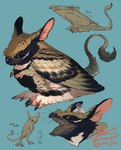 ambiguous_gender beak duo feral text tiny_arms gomalemo avian bird dipodid hybrid jerboa mammal nightjar rodent hi_res japanese_text