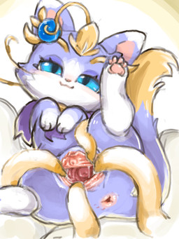 anus bedroom_eyes blue_body blue_eyes blue_fur cat_smile cervix countershading female female_feral feral front_view fur genitals half-closed_eyes humanoid_genitalia humanoid_genitalia_on_feral humanoid_vulva humanoid_vulva_on_feral inner_labia leg_markings markings multicolored_body multicolored_fur narrowed_eyes paw_pose paws pose presenting presenting_vulva quadruped seductive simple_background socks_(marking) solo spread_vulva spreading tentacles two_tone_body two_tone_fur urethra vaginal_canal vulva whiskers white_background white_body white_countershading white_fur diru league_of_legends riot_games tencent yuumi_(lol) domestic_cat felid feline felis mammal 2026 3:4 cel_shading digital_drawing_(artwork) digital_media_(artwork) hi_res shaded