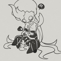 after_sex andromorph black_body black_eyes blush blushing_profusely bodily_fluids cloak cloak_only clothing cum cum_drip cum_from_vagina cum_in_uterus cum_in_vagina cum_inflation cum_inside cum_on_face cum_on_leg cum_overflow dripping duo ejaculation genital_fluids genitals glowing glowing_eyes heart_symbol holding_another horn inflation intersex male on_lap penetration penile penile_penetration shaking sitting sitting_on_another sitting_on_lap size_difference speech_bubble spread_legs spreading tremble_lines tremble_spikes trembling uterus vulva chacodoodle hollow_knight_(franchise) team_cherry broken_vessel_(hollow_knight) the_knight_(hollow_knight) arthropod infected_(species) vessel_(species) 1:1 monochrome
