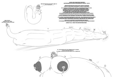 after_vore apode belly big_belly big_breasts breasts far female huge_breasts legless serpentine simple_background solo split_form text train vehicle vore white_background frakass draconcopode lamia reptile scalie snake 2026 english_text hi_res monochrome