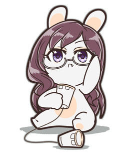 alternate_species anthro arms_bent bangs black_eyebrows container cup disposable_cup eyebrow_through_hair eyebrows eyelashes eyelashes_through_hair eyewear fangs featureless_crotch featureless_feet feet female female_anthro fur furrification glasses grey_eyewear grey_glasses grey_outline hair holding_container holding_cup holding_object lidded_eyes light long_ears long_hair mitten_hands noseless nude nude_anthro nude_female outline pawpads pupils purple_eyes purple_hair purple_pupils rabbidification simple_background solo tan_body tan_eyelids tan_inner_ear tan_pawpads tan_skin teeth translucent translucent_hair white_background white_body white_fur charisuke cygames idolmaster idolmaster_cinderella_girls raving_rabbids rayman_(series) ubisoft makino_yagami lagomorph mammal rabbid 2024 absurd_res colored crossover digital_drawing_(artwork) digital_media_(artwork) hi_res japanese_description lighting shaded simple_shading