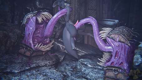 ambiguous_gender anthro cave constrained erection forced fur genitals grey_body group group_sex held_up licking male male/ambiguous nude open_mouth oral penile penis penis_lick rape sex teeth threesome tongue tongue_out trio nuclear54 goob_(nuclear54) mimic mimic_chest 16:9 3d_(artwork) 3d_animation animated blender_(artwork) digital_media_(artwork) hi_res high_framerate short_playtime sound video widescreen