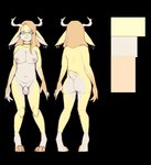 anthro antlers balls breasts ear_piercing fur genitals gynomorph hair horn intersex looking_at_viewer nipples nude penis piercing simple_background smile solo imaaahorny coraline_brown jackalope lagomorph mammal digital_media_(artwork) hi_res model_sheet trans_(lore) trans_woman_(lore)