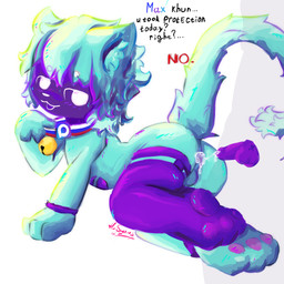 anthro balls bell bell_choker bodily_fluids butt choker cum cum_on_butt duo fluffy fluffy_tail genital_fluids genitals jewelry logo logo_on_body logo_on_clothing lying machine male male/male messenger necklace on_side paws penis purple_body purple_penis purple_stripes russian_flag screen screen_face simple_background stripes tail text white_background white_body white_eyes white_mouth unknown_artist messenger_max sferum chatty_(max) robot 1:1 english_text hi_res