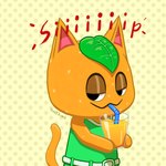 anthro bendy_straw beverage clothing container cup dress drinking_straw female fur glass glass_container glass_cup green_clothing green_dress juice_(beverage) leaf looking_at_viewer orange_body orange_fur orange_juice sipping smug smug_face solo tail half_dime animal_crossing nintendo tangy_(animal_crossing) domestic_cat felid feline felis mammal 1:1 hi_res