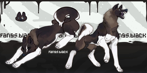 abstract_background angry animal_genitalia balls black_balls black_sheath blue_eyes brown_body brown_fur curled_tail facial_markings fangs feral fur genitals head_markings lying male markings mouth_closed muscular muscular_feral muscular_male neck_tuft nipples on_back pecs pointy_ears quadruped sharp_teeth sheath solo tail teeth tuft white_body white_fur white_markings fangs.black akita_(fangs.black) canid canine canis domestic_dog mammal 2:1