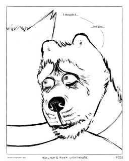 anthro black_nose bodily_fluids border clothing collared_shirt dialogue duo eyebrows facial_scar hug male markings sad scar shirt simple_background tears text thick_eyebrows topwear whisker_markings white_background white_border sharkinthepark maccaw_(sharkinthepark) macleish_(sharkinthepark) avian bird canid canine canis domestic_dog mammal owl 2024 4:5 absurd_res black_and_white comic english_text hi_res monochrome
