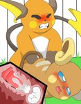 blush bodily_fluids cum cum_in_pussy cum_inside duo female feral genital_fluids internal male male/female malawrist nintendo pokemon alolan_form alolan_raichu generation_1_pokemon generation_7_pokemon pokemon_(species) raichu regional_form_(pokemon)