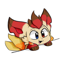 alternate_color blue_eyes chibi female feral fur heterochromia multi_tail paws paws_on_table plant red_eyes snaggle_tooth solo tail tan_body tan_fur wide_eyed unknown_artist nintendo pokemon eriana_(eiraryyu) canid canine eeveelution elemental_creature flora_fauna generation_4_pokemon leafeon mammal pokemon_(species) 1:1