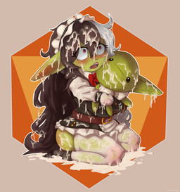 belt black_hair blush bodily_fluids bow_tie breasts butt clothing cum cum_covered eyelashes female genital_fluids gloves green_body green_skin hair handwear hug hugging_object hugging_plushie humanoid_pointy_ears kneeling legwear lipstick maid_headdress maid_uniform makeup markings messy mole_(marking) multicolored_hair plushie pointy_ears red_eyes seiza sharp_teeth sitting solo stockings teeth thigh_highs two_tone_hair uniform white_clothing white_gloves white_hair white_handwear white_legwear white_stockings chichichoart goblin humanoid absurd_res hi_res