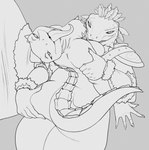 anthro breast_grab breasts butt butt_grab claws duo face_in_breasts female grope groping_from_behind hand_on_breast hand_on_butt hug long_tongue looking_at_viewer male male/female non-mammal_breasts nude scar sharp_teeth simple_background teeth tongue tongue_out cokesero bethesda_game_studios microsoft skyrim the_elder_scrolls deeja jaree-ra argonian scalie hi_res monochrome brother_(lore) brother_and_sister_(lore) incest_(lore) sibling_(lore) sister_(lore)