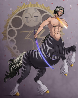 abs abstract_background beard black_hair blue_eyes clothing coat esquie facial_hair fetlocks fur glowing glowing_sword gold_(metal) gold_hooves hair highlights_(coloring) hooves male melee_weapon midriff muscular muscular_male navel nipples nude pecs petals solo striped_body striped_fur stripes stubble sword topwear weapon white_highlights frankly-art clair_obscur_expedition_33 european_mythology greek_mythology mythology verso_dessendre centaur equid equid_taur equine equine_taur humanoid humanoid_taur mammal mammal_taur taur 4:5 absurd_res hi_res