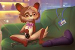amber_eyes animal_genitalia animal_pussy bite biting_lip bodily_fluids bow_ribbon brown_body brown_fur canine_genitalia canine_pussy dildo dripping dripping_pussy female feral fur furniture genital_fluids genitals humanoid_dildo id_card lanyard leaking pussy pussy_juice_drip pussy_juice_leaking sex_toy sofa solo tan_body tan_fur text vaginal_fluids young young_female young_feral anonymous_artist 100_percent_wolf batty_(100_percent_wolf) canid canine canis domestic_dog mammal werecanid werecanine werecreature weredog 2022 3:2 english_text hi_res