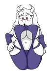 anthro blush clothing female horn solo virgin_destroyer_sweater sweetteadoodles meme_clothing undertale_(series) toriel bovid caprine goat mammal low_res meme