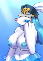 areola big_breasts blowing_kiss blue_areola blue_nipples breasts busty_feral female feral heart_symbol huge_breasts nipples solo t.f.a.n.c.s. nintendo pokemon generation_7_pokemon marine pokemon_(species) primarina 2d_animation animated high_framerate loop motion_tweening no_sound short_playtime webm