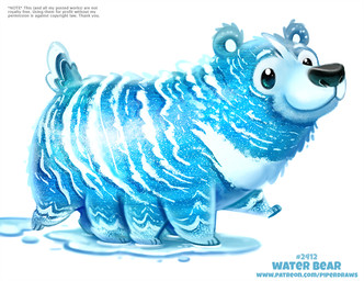 ambiguous_gender blue_eyes feral humor multi_leg multi_limb pun simple_background solo visual_pun water white_background piper_thibodeau bear elemental_creature mammal water_creature digital_media_(artwork) digital_painting_(artwork) painting_(artwork)