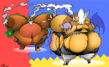 anthro areola bat_wings belly belly_expansion big_areola big_belly big_breasts big_butt big_nipples blush bodily_fluids breast_expansion breast_milking breastfeeding breasts butt butt_expansion chaos_emerald clothing duo expansion female female/female gem huge_belly huge_breasts huge_butt hyper hyper_belly hyper_breasts hyper_butt lactating membrane_(anatomy) membranous_wings milking_breasts milking_self morbidly_obese morbidly_obese_anthro morbidly_obese_female nipples obese obese_anthro obese_female overweight overweight_anthro overweight_female stuffing sweat sweatdrop torn_clothing weight_gain wings xanderdwulfe sega sonic_adventure sonic_the_hedgehog_(series) rouge_the_bat tikal_the_echidna bat echidna mammal monotreme 2021 dated