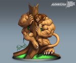 anthro big_muscles brown_hair claws digitigrade eyewear female glasses hair huge_muscles hyper hyper_muscles muscular plant scratching striated_muscles toe_claws tree wearing_glasses agonwolfe brenda_(brenderlin) cougar felid feline humanoid mammal hi_res