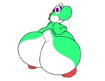 anthro male solo yoshi_super_green mario_bros nintendo dinosaur prehistoric_species reptile scalie yoshi animated short_playtime