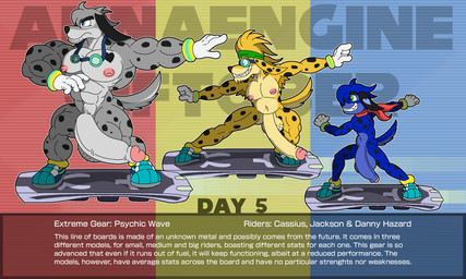 abs anthro armpit_hair balls biceps big_balls big_muscles big_penis blonde_hair blue_background blue_body blue_eyes blue_fur blue_hair body_hair bracelet clothing extreme_gear eyewear facial_hair femboy flaccid floppy_ears footwear foreskin fur genitals gloves goggles green_eyes grey_body grey_fur group hair hairy hairy_balls handwear head_tuft heart_symbol hoverboard hovercraft huge_penis humanoid_genitalia humanoid_penis jewelry kerchief long_penis male markings monotone_hair mostly_nude multicolored_body multicolored_fur multicolored_tail muscular muscular_anthro muscular_male navel neckerchief neckwear nipples nude pecs penis pose pubes red_background serious shoes simple_background slim smile spots spotted_body spotted_fur standing tail tan_body tan_fur text thick_penis trio tuft vehicle yellow_background yellow_body yellow_fur annaengine inktober timeless cassius_hazard danny_hazard jackson_hazard canid canine canis dalmatian domestic_dog mammal 2025 5:3 digital_media_(artwork) english_text hi_res brother_(lore) brothers_(lore) sibling_(lore)