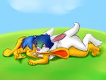 anthro bite cuddling duo ear_bite hug long_ears male male/male nibbling playing young young_anthro young_male bastionshadowpaw jeffybunny_(artist) jeffybunny lagomorph leporid mammal rabbit 2012 4:3 artist_collaboration digital_media_(artwork) hi_res paint_tool_sai_(artwork)