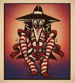 bdsm blush bondage bound chest_scar christmas_present clothed clothing gift half_naked legwear male pattern_clothing pattern_legwear scar solo striped_clothing striped_legwear stripes topwear dueling-jester spy_vs_spy black_spy humanoid trans_(lore) trans_man_(lore)