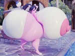 anthro areola big_breasts big_butt bimbofication black_hair blue_lips breasts butt female glistening hair hand_behind_head hand_on_breast huge_breasts huge_butt hyper hyper_breasts hyper_butt lips looking_at_viewer nipples pool poolside solo thick_lips thick_thighs wet wet_body darkdraketom nintendo pokemon ampharos generation_2_pokemon pokemon_(species) 3d_(artwork) 4:3 blender_(artwork) digital_media_(artwork) hi_res