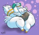 anthro anthrofied belly big_belly big_breasts breasts chest_tuft eyewear female fluffy fur glasses huge_breasts morbidly_obese morbidly_obese_anthro morbidly_obese_female nude obese obese_anthro obese_female overweight overweight_anthro overweight_female pokemorph solo thick_thighs tuft wide_hips eddy_okapi nintendo pokemon generation_5_pokemon legendary_pokemon pokemon_(species) reshiram