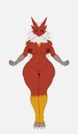 4_fingers anthro areola blue_eyes breasts female fingers genitals looking_at_viewer nipples nude pussy red_areola red_body red_nipples red_skin simple_background solo white_background yellow_sclera princeofchilledbros nintendo pokemon blaziken generation_3_pokemon pokemon_(species) 2021 absurd_res hi_res