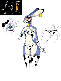 animal_print anthro bell bell_collar blasphemy bodily_fluids butt clothing collar cow_print cum cum_on_face femboy genital_fluids intersex legwear male maleherm religion shy solo stockings thick_thighs theanonyman1207 christianity judas_iscariot_(film) judas_iscariot hare lagomorph leporid mammal hi_res