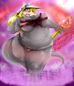 2014 4_toes 5_fingers aggron anthro blonde_hair blush breasts chubby claws female geiru_mirua grey_body hair helmet hi_res long_hair looking_at_viewer navel nintendo nipples open_mouth overweight pokémon pokémorph purple_eyes pussy solo standing toe_claws toes tongue underwear video_games wand
Rating: Explicit
Score: 0
User: Finchmaster
Date: February 25, 2014