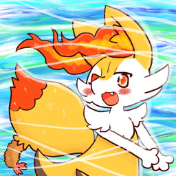 ambiguous_anthro ambiguous_gender anthro biped blush cute_fangs dipstick_tail fangs food front_view looking_at_viewer markings nude_ambiguous nude_anthro object_in_tail one_eye_closed open_mouth open_smile shrimp_(food) simple_background smile snout solo sparkles tail tail_markings teeth wind annyui0611 nintendo pokemon braixen canid generation_6_pokemon mammal pokemon_(species) 1:1 2021 digital_drawing_(artwork) digital_media_(artwork) half-length_portrait hi_res japanese_description portrait translated_description
