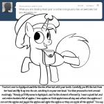 1:1 bitterplaguerat black_and_white clothing dialogue english_text equid equine fan_character hasbro hat headgear headwear horn loki_(bitterplaguerat) male mammal monochrome my_little_pony mythological_creature mythological_equine mythology solo text unicorn