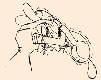 bell bell_collar blush bodily_fluids bound cloven_hooves collar crying disembodied_hand duo eyelashes eyes_closed female female_focus feral feral_focus genital_fluids genitals hooves humanoid_hands legs_tied questionable_consent shaking solo_focus tail tears vaginal_fluids vulva soulcentinel them's_fightin'_herds pom_(tfh) bovid caprine domestic_sheep mammal sheep 2022 digital_drawing_(artwork) digital_media_(artwork) monochrome sketch