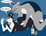 alcohol anal anal_penetration beverage male male/male penetration text tabbiewolf canid canine canis mammal mephitid skunk wolf english_text