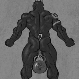 anthro biped black_body black_skin butt_clench curved_horn exercise grey_background horn humanoid_pointy_ears male male_anthro muscle_tone muscular muscular_anthro muscular_male pointy_ears rear_view simple_background solo standing weightlifting workout kostos_art grock_(kostos_art) alien scalie suborg 1:1 hi_res monochrome