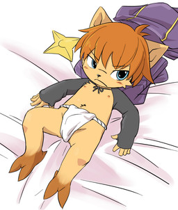 anthro asian_clothing barefoot bed biped blush clothed clothing discarded_clothing east_asian_clothing embarrassed feet fundoshi furniture grumpy high-angle_view japanese_clothing kemono looking_away lying male male_anthro navel ninja nipples on_back on_bed partially_clothed ranged_weapon rokushaku_fundoshi short short_anthro short_male shuriken simple_background solo underwear warrior weapon young young_anthro young_male manmosu_marimo league_of_legends riot_games tencent kennen_(lol) yordle digital_media_(artwork)